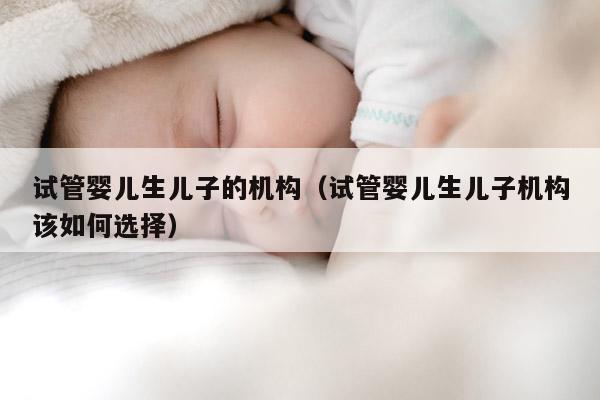 试管婴儿生EZ的机构（试管婴儿生EZ机构该如何选择）