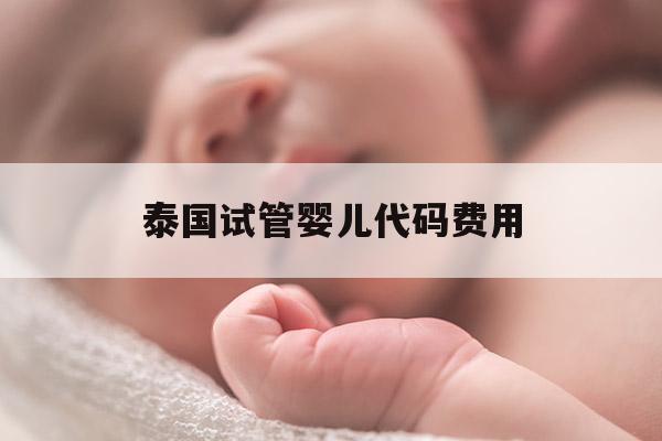 泰国试管婴儿生EZ费用(泰国试管婴儿的费用查询)